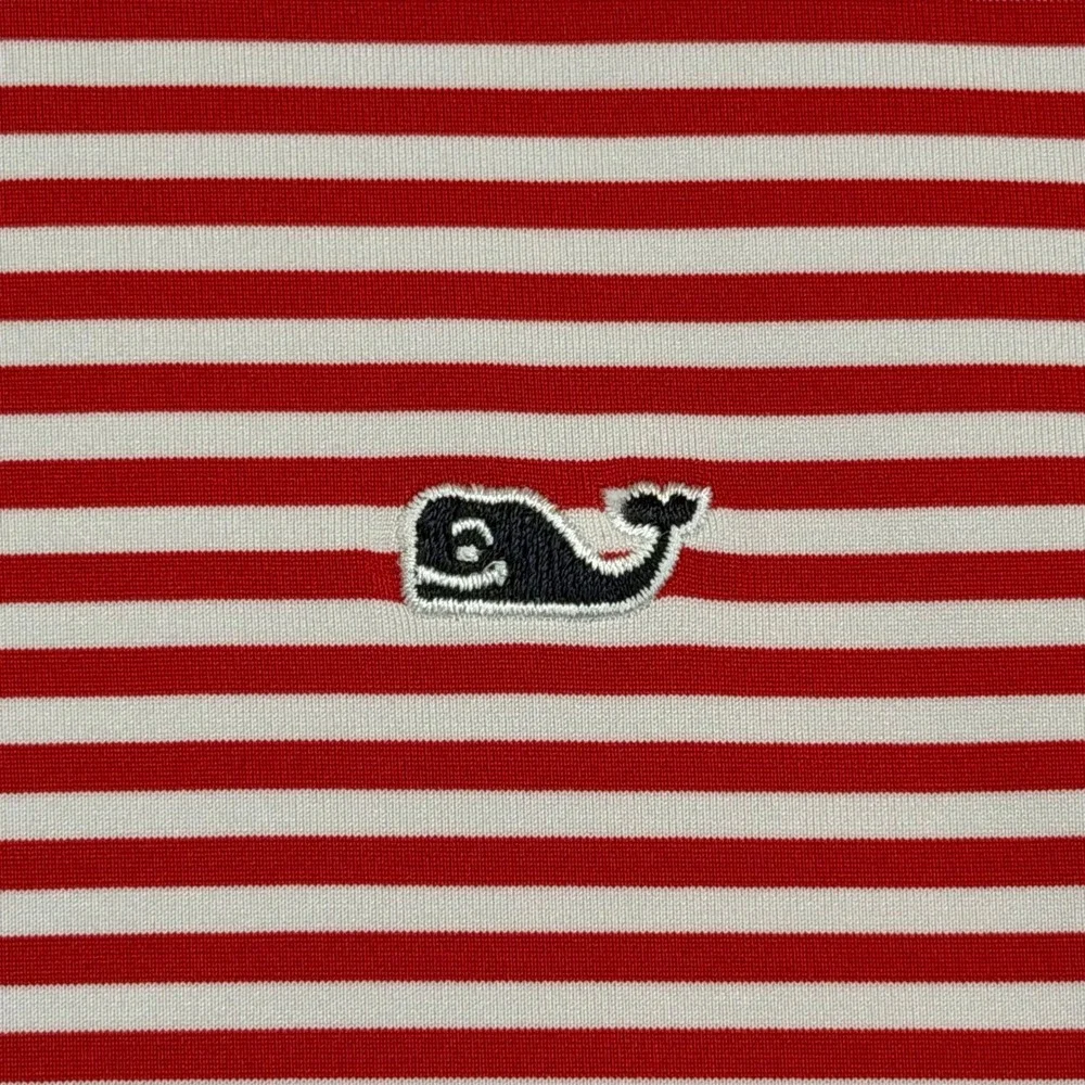 Vineyard Vines Polo Mens M Red Striped Dalhousie Golf St Louis Cardinals MLB